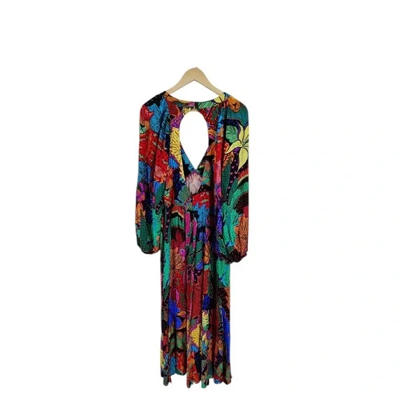 FARM Rio Black Cool Leopards Maxi Dress Large NWT - Picture 7 of 16